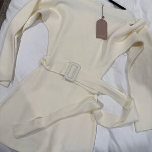 Meshki Cream Knit Dress xs